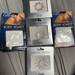 25 Crystal Body Jewels - Silver and Blue